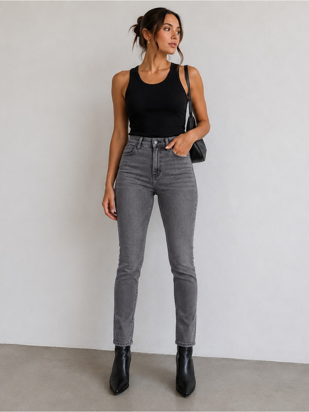J Brand Night Bird Super Skinny Jeans Charcoal Gray Size 29 Designer Denim